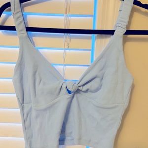 Light blue crop top